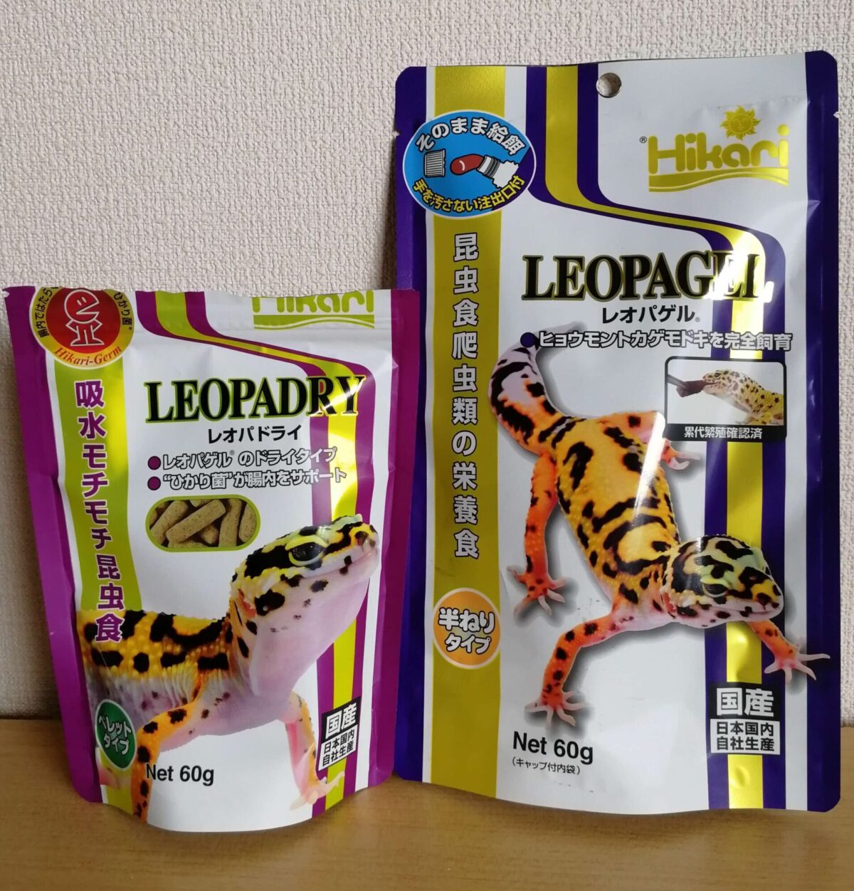★レオパゲル60g 5袋セット！■爬虫類、ヒョウモントカゲモドキ、ミルワーム配合
